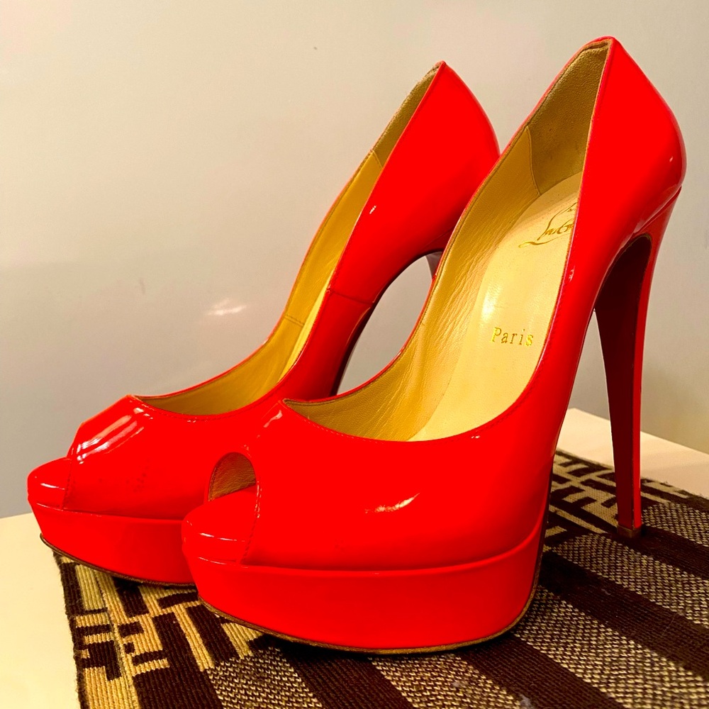 Christian Louboutin , lady peep patent
